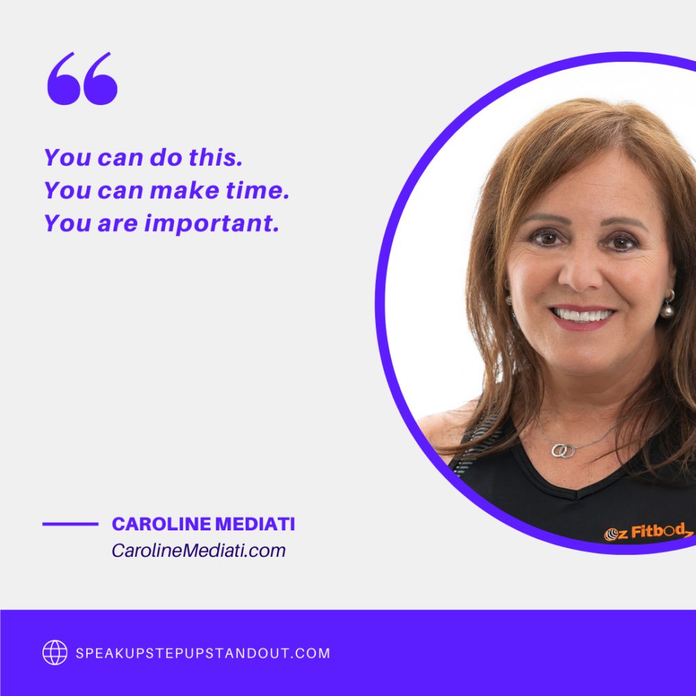 Speak Up, Step Up, Stand Out: Caroline Mediati - Square graphic 1
